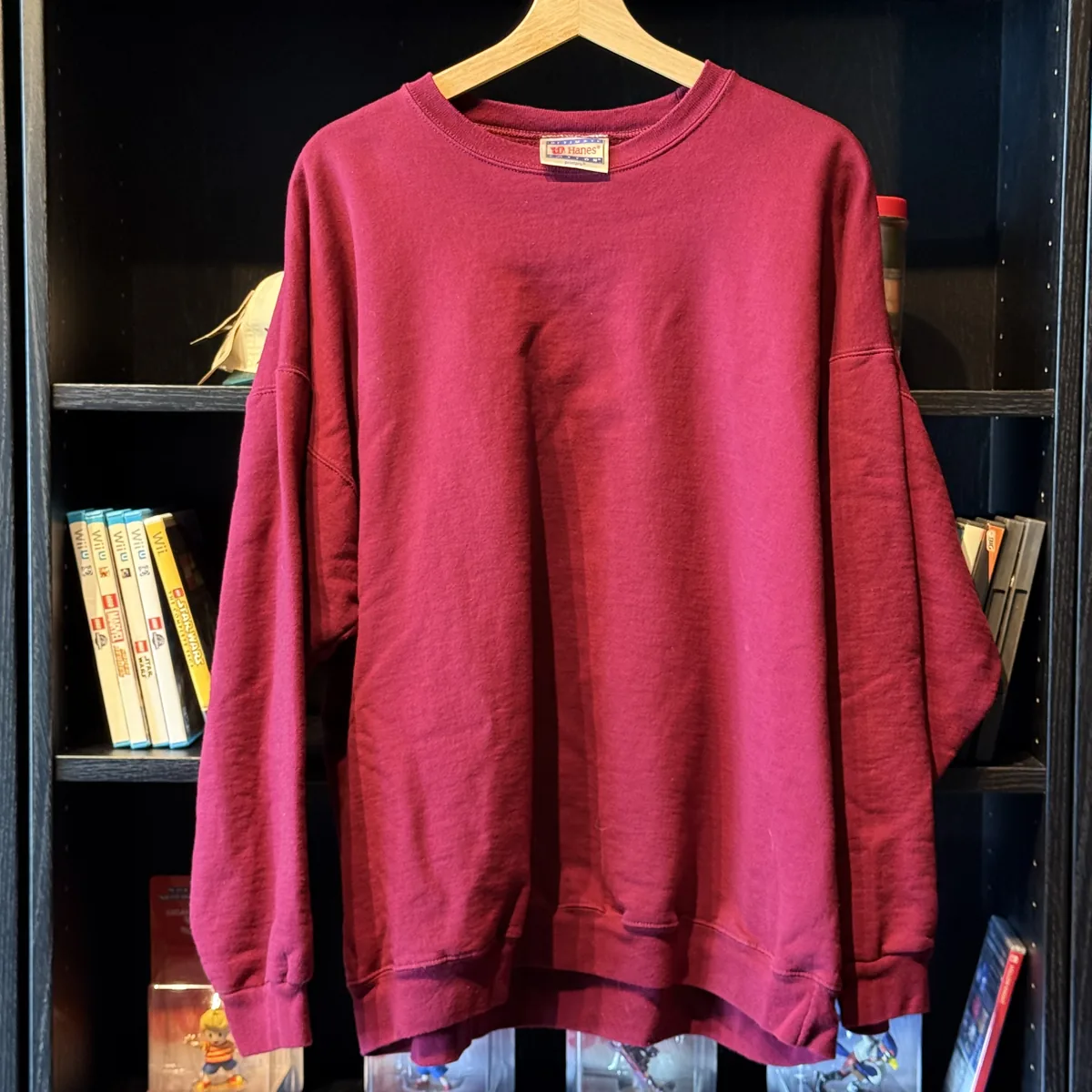 Hanes Ultimate Cotton Crewneck (Maroon) — Good — NOSTOS Duluth GA