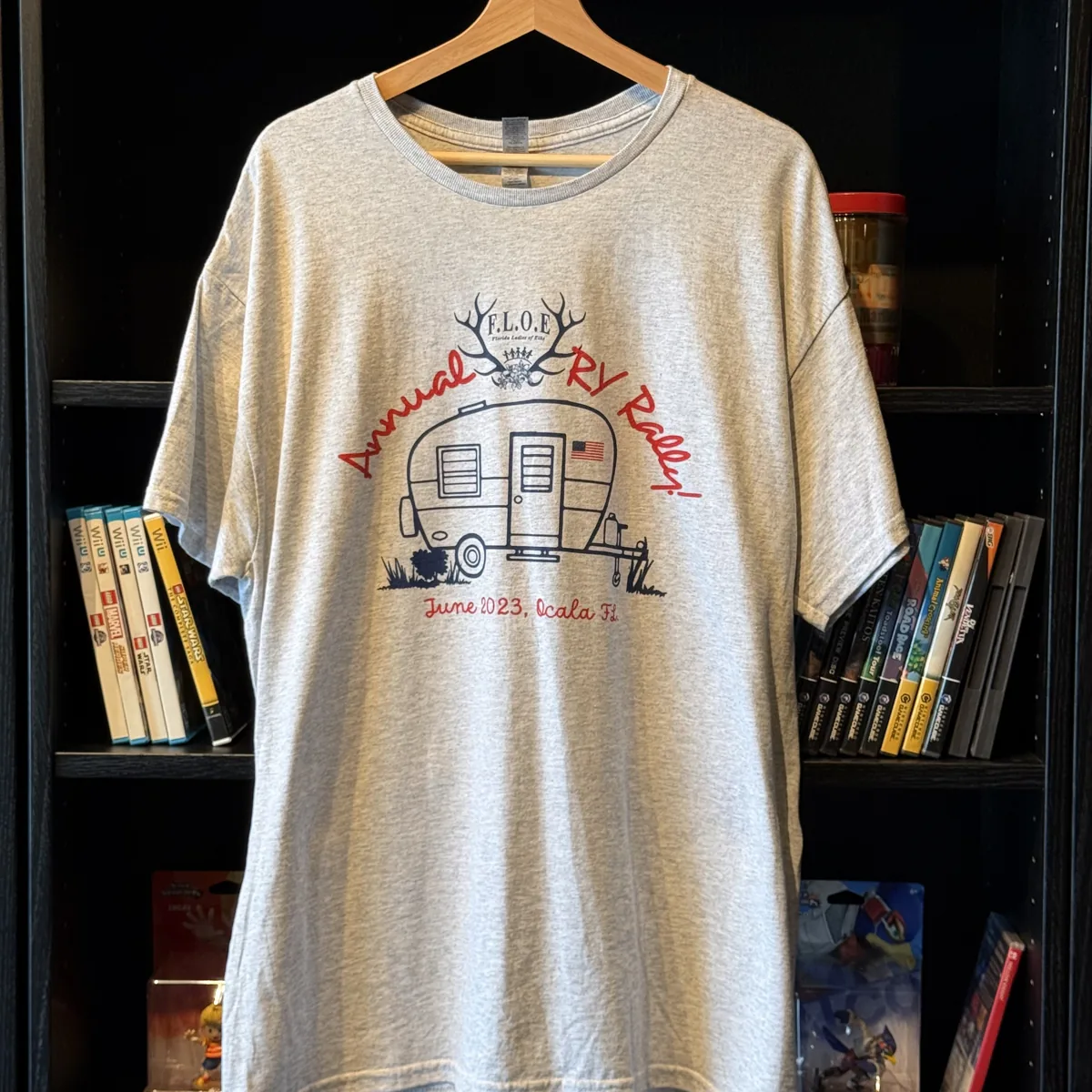 F.L.O.R. RV Rally 2023 Tee — Very Good — NOSTOS Duluth GA