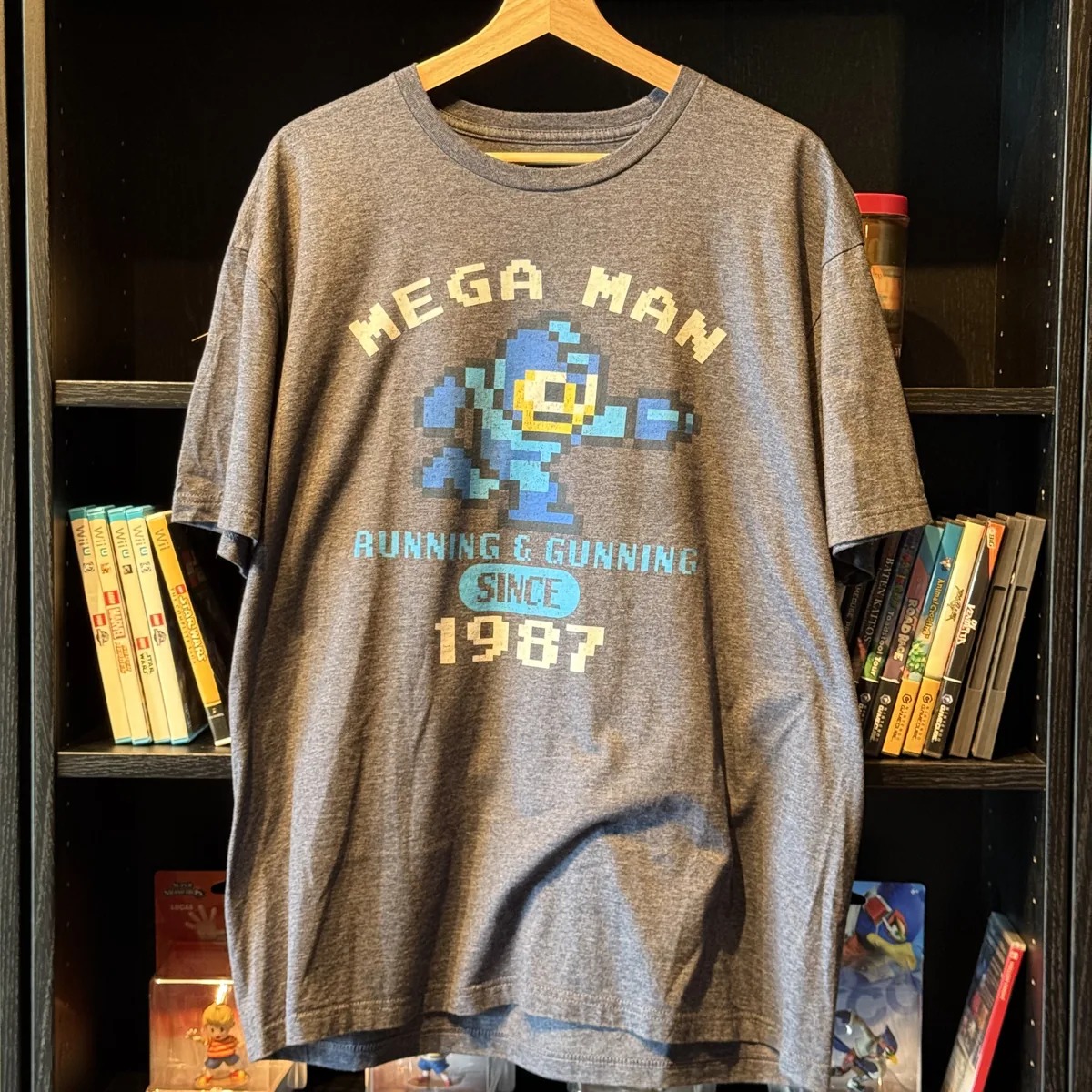 Mega Man Running & Gunning Tee — Good — NOSTOS Duluth GA