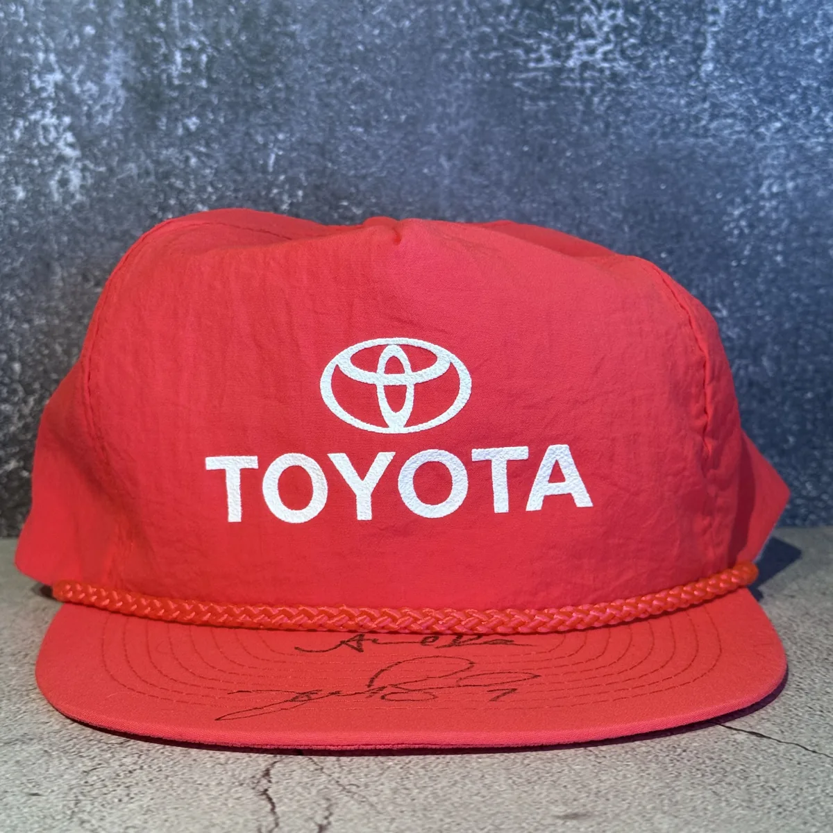 Signed Vintage Toyota Racing Snapback - Good - NOSTOS Duluth GA