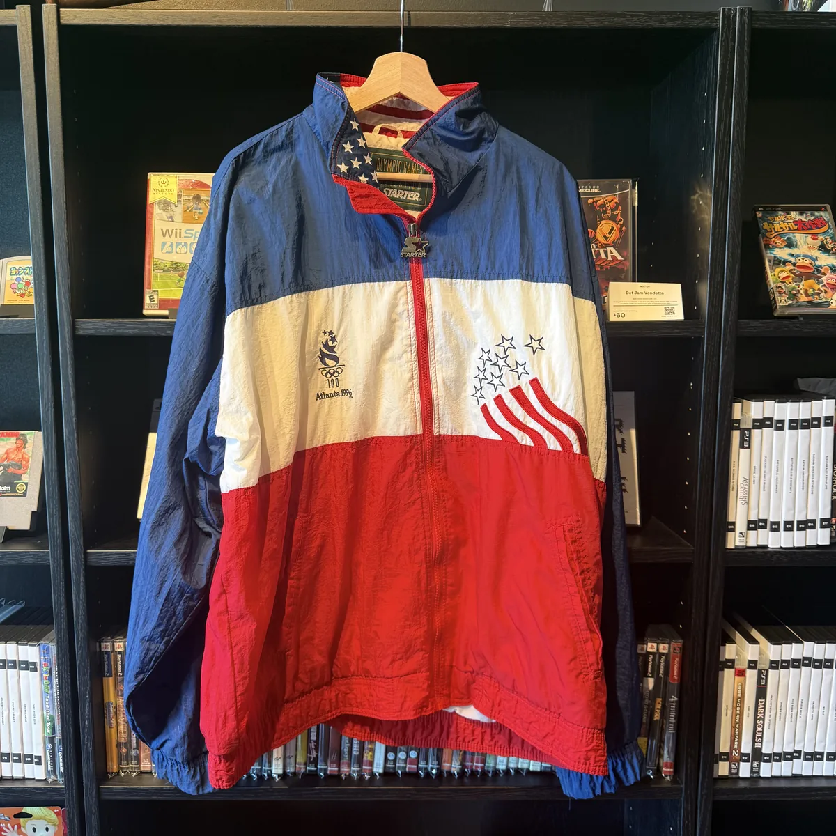 Starter 1996 Atlanta Olympics Pullover - Very Good - NOSTOS Duluth GA