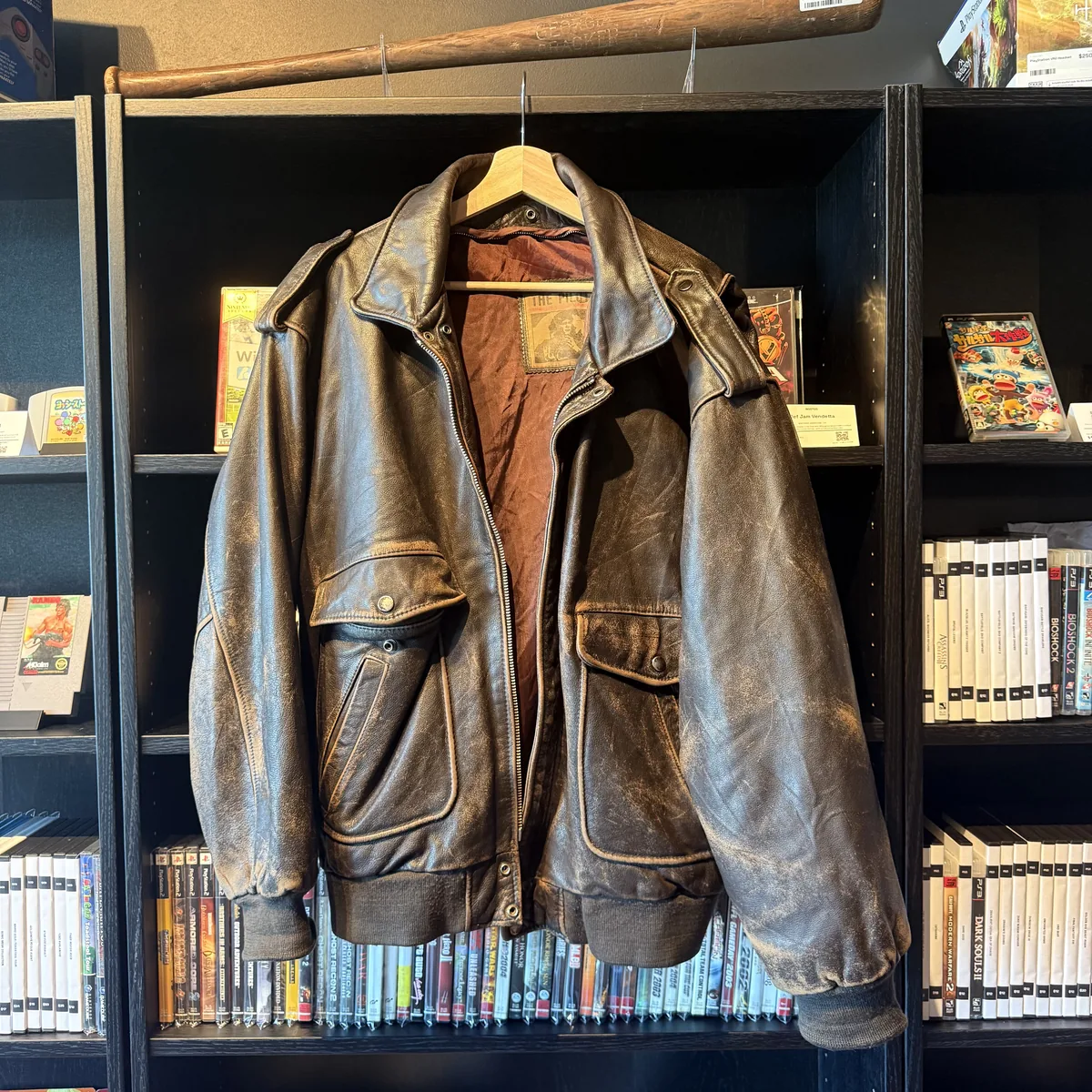 The Pilot Broken-In Leather Flight Bomber - Good - NOSTOS Duluth GA