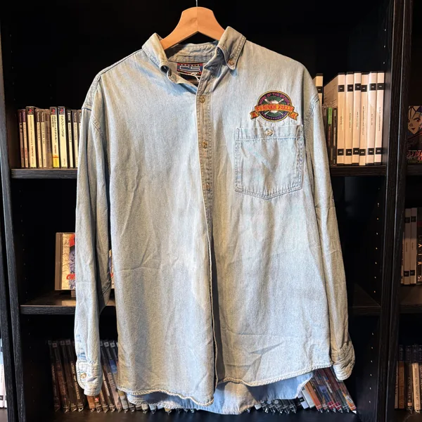 Turner Field 1997 Inaugural Season Denim Shirt - Very Good - NOSTOS Duluth GA