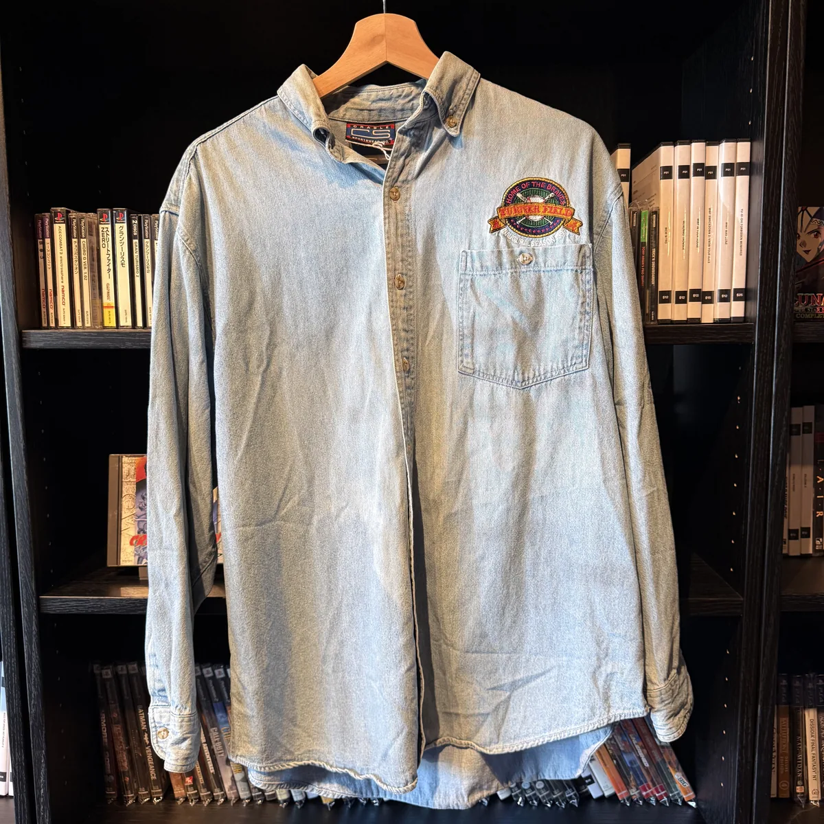 Turner Field 1997 Inaugural Season Denim Shirt - Very Good - NOSTOS Duluth GA