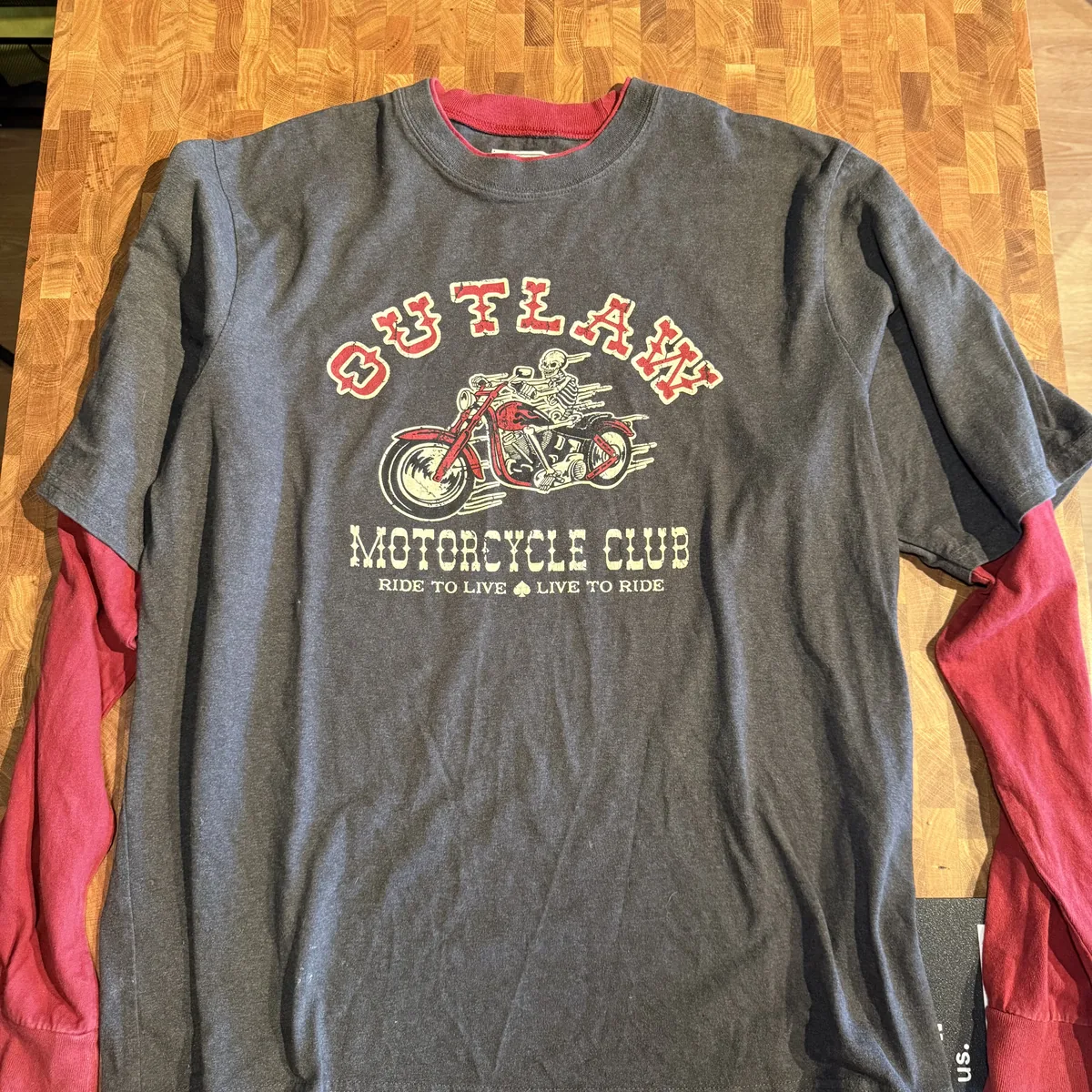 Outlaw Motorcycle Club Layered Long Sleeve - Good - NOSTOS Duluth GA