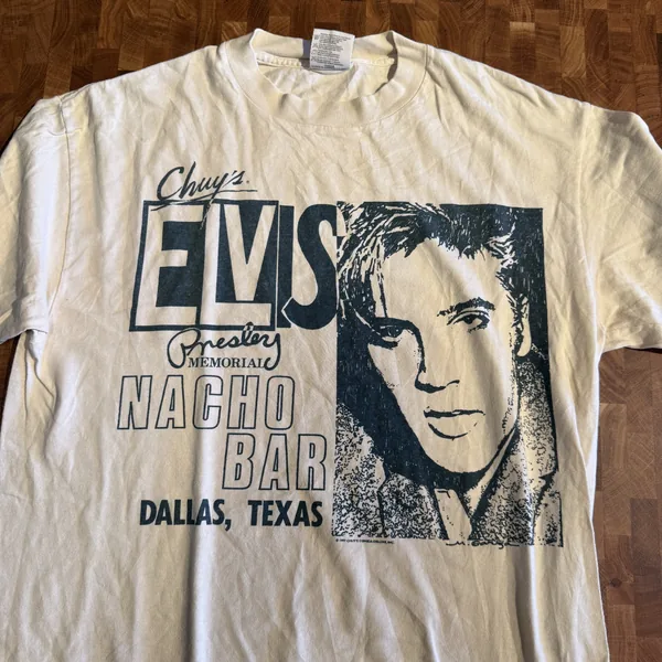Chuy's Elvis Presley Memorial Nacho Bar Tee - Good - NOSTOS Duluth GA