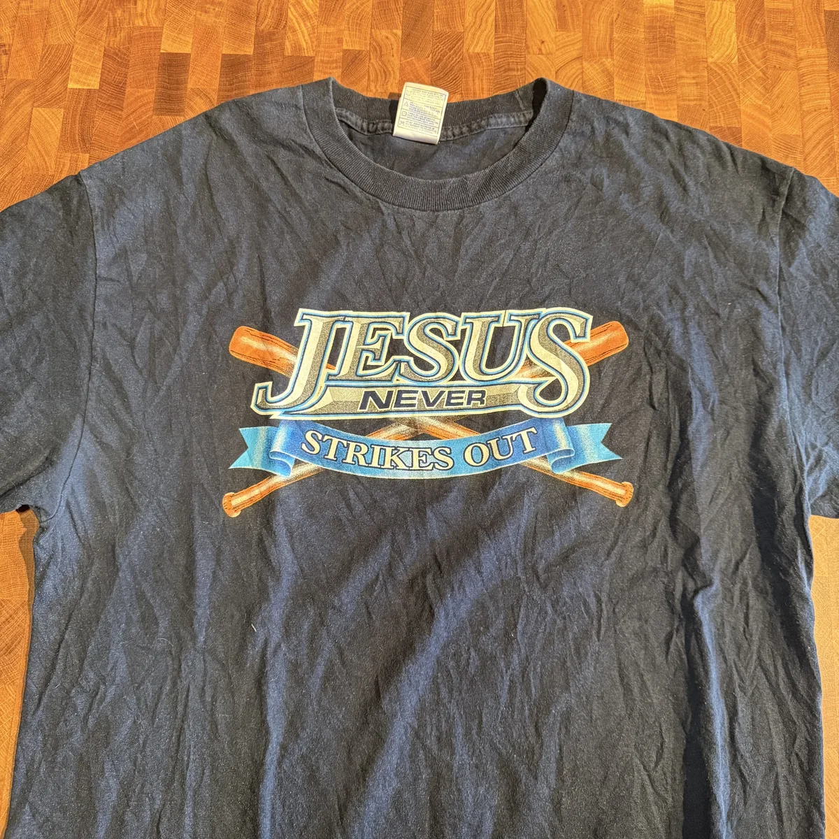 Jesus Never Strikes Out Tee - Good - NOSTOS Duluth GA