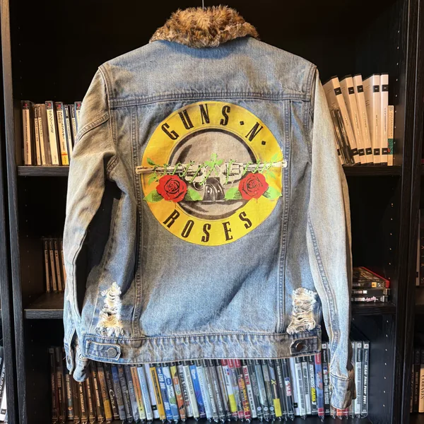 Guns N’ Roses Distressed Denim Jacket - Very Good - NOSTOS Duluth GA