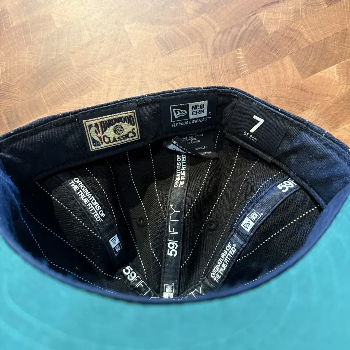 Orlando Magic Hardwood Classics Pinstripe Fitted Cap - Very Good - NOSTOS Duluth GA - view 2