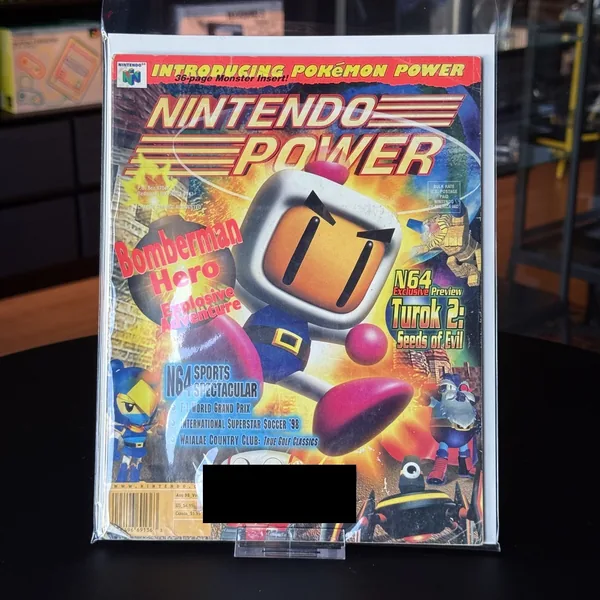 Nintendo Power: Bomberman Hero (Introducing Pokemon Power Cover) - Good - NOSTOS Duluth GA