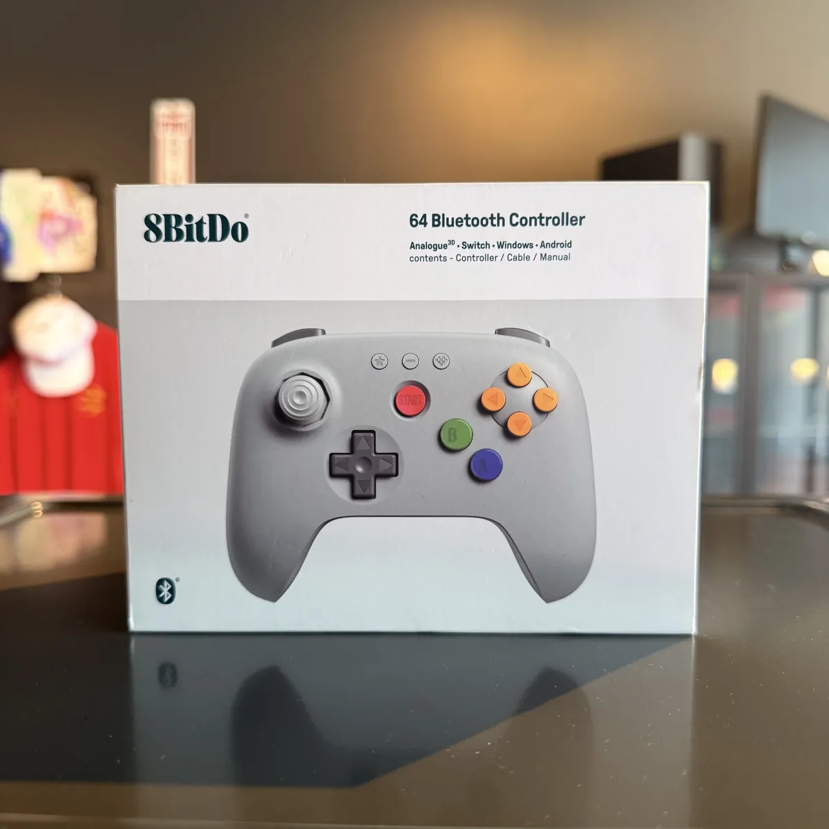 8BitDo 64 Bluetooth Controller (Grey) - Nintendo 64 (N64) - CIB (Complete In Box) - NOSTOS Duluth GA