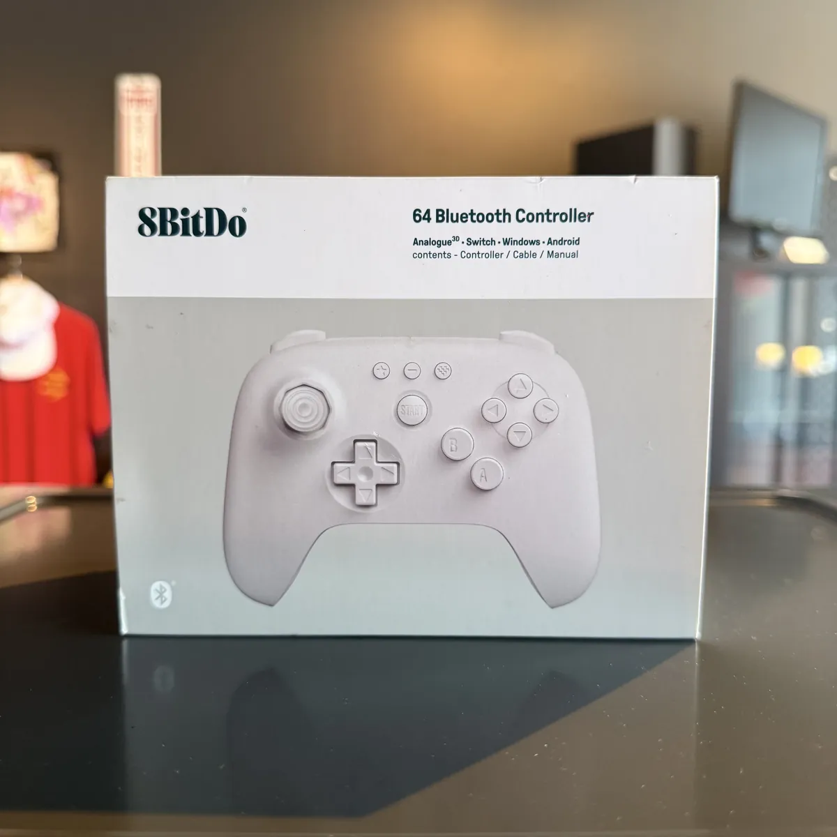 8BitDo 64 Bluetooth Controller (White) - Nintendo 64 (N64) - CIB (Complete In Box) - NOSTOS Duluth GA