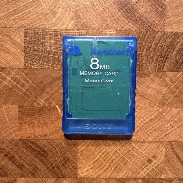 PlayStation 2 8MB Memory Card (Blue) - PlayStation 2 (PS2) - Loose - NOSTOS Duluth GA