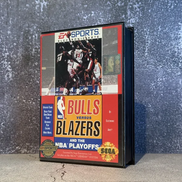 Bulls versus Blazers and the NBA Playoffs - Sega Genesis - Box & Game (No Manual) - NOSTOS Duluth GA