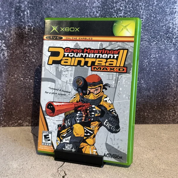 Greg Hastings' Tournament Paintball MAX'D - Xbox - CIB (Complete In Box) - NOSTOS Duluth GA