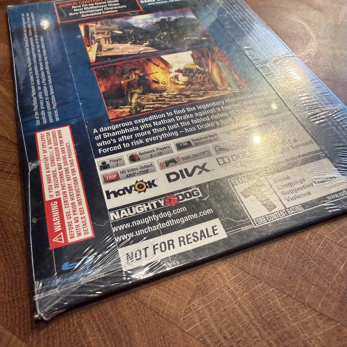 Uncharted 2: Among Thieves (Game of the Year, Not For Resale) - PlayStation 3 - New (Sealed) - NOSTOS Duluth GA - view 2