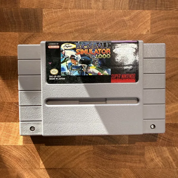 Super Baseball Simulator 1.000 - Super Nintendo Entertainment System (SNES) - Loose - NOSTOS Duluth GA