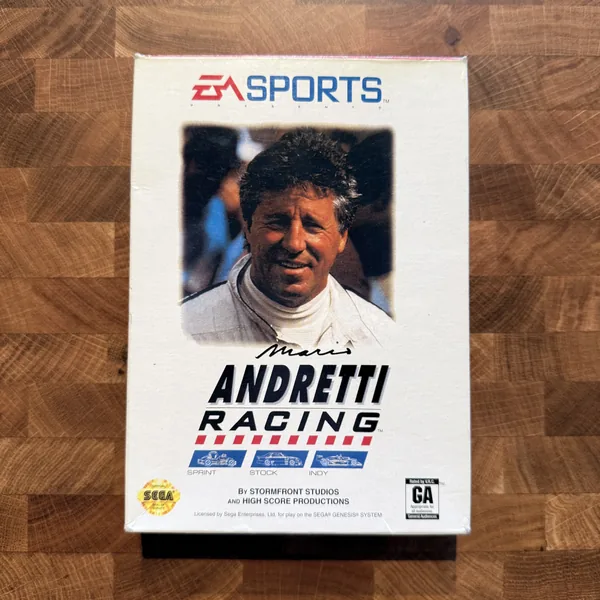 Mario Andretti Racing - Sega Genesis - CIB (Complete In Box) - NOSTOS Duluth GA