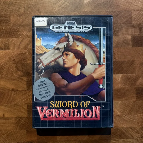Sword of Vermilion - Sega Genesis - Box & Game (No Manual) - NOSTOS Duluth GA